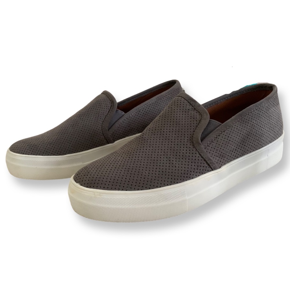 Steve Madden Klarissa Gray Faux Suede Slip Ons 7.5